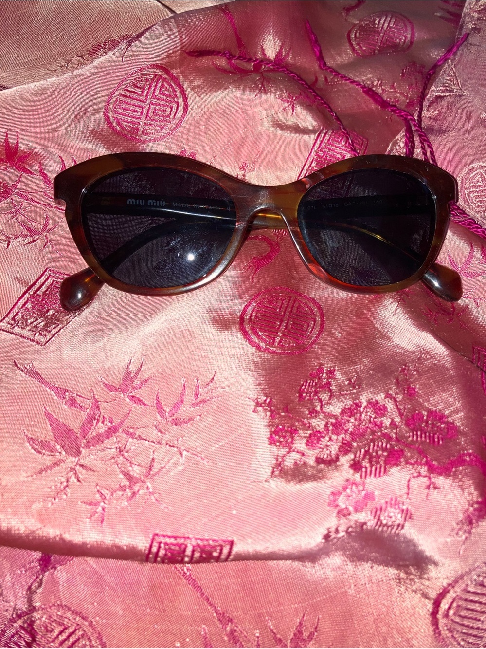 Miu Miu cat eye Brown Tortoiseshell Sunglasses with Dark prescription Lenses